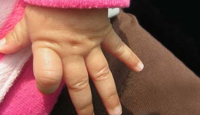 Photo of small girl's hands